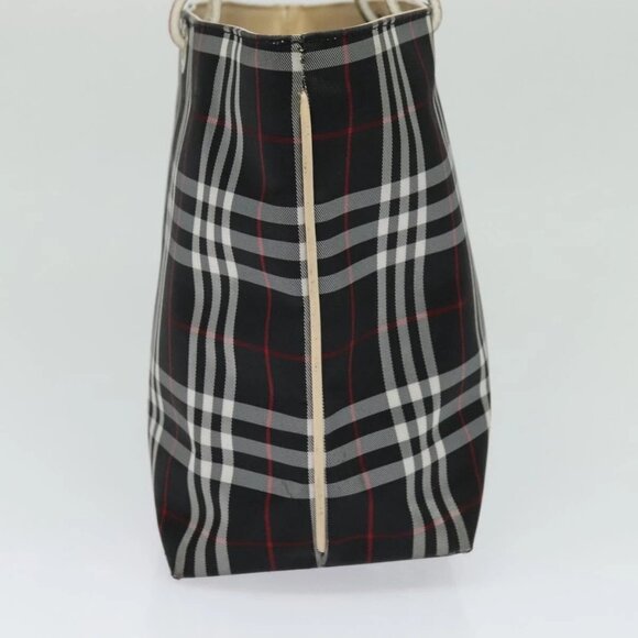 BURBERRY Nova Check Tote Bag Nylon Black Gold Auth bs24753 - Picture 6 of 16